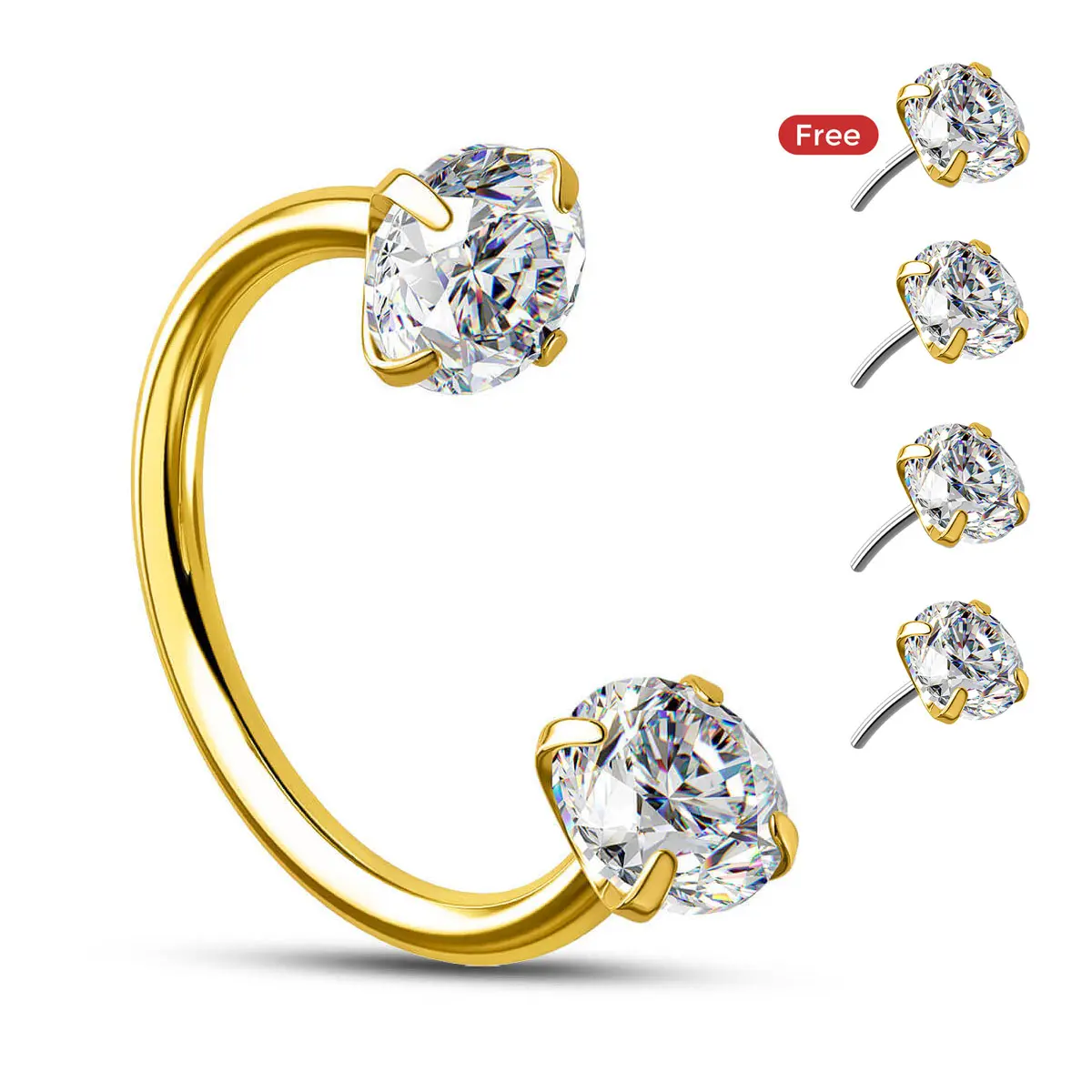 Threadedless Horseshoe Gold