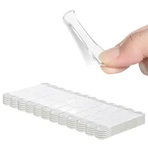 120 PCS Clear Poster Hanging Strips No Damage Removable Double Sided Adhesive Invisible Heavy Duty Wall Hangers for Walls Home Classroom Office Decor