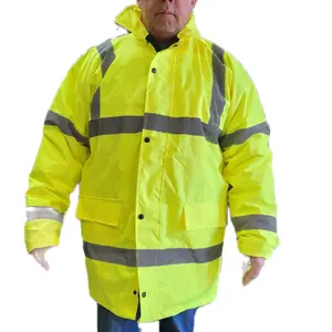 New Hi Visibility Reflective Safety Parka jacket with quit insulation