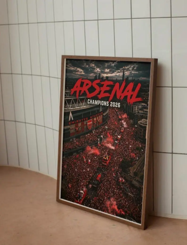 Arsenal Champions 2026 Winners  Poster - Arsenal Win Premier League ( Unframed - Print Only )