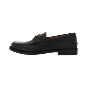 Gucci Interlocking Double G Loafers for Men – Black Casual Shoes Verifiable, with credentials and supporting global authentication