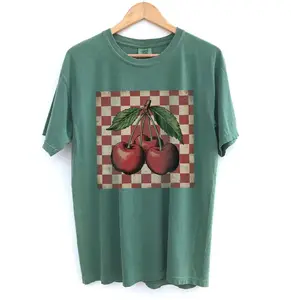 Retro Cherries Vintage Vibe Shirt, Comfort Colors Cherry Graphic Tee- Tiffany Graphic Tee