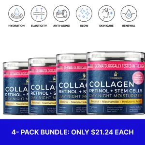 4-pack Collagen Retinol & Stem Cells Retinol Face Moisturizers Rejuvenating Skin Power Cream Radiant Comfort Hydrate Hydrating Moisture InstaSkinCare