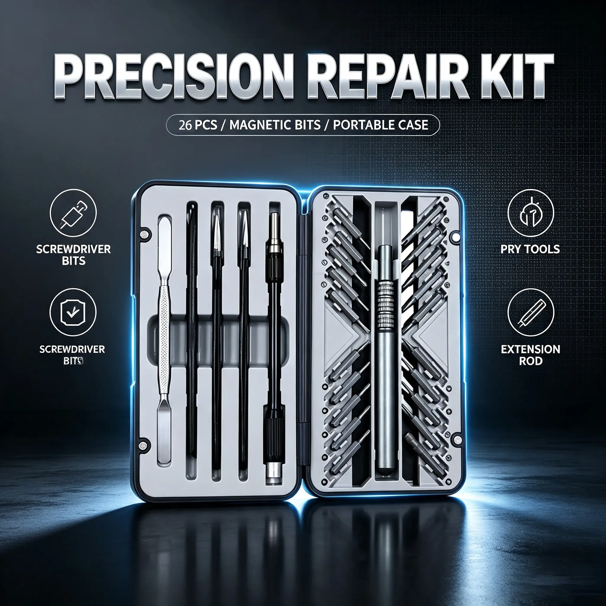 26-Piece Home Multi-Function Precision Screwdriver Set - For Phone/Computer/Toy/Glasses/Watch Repair