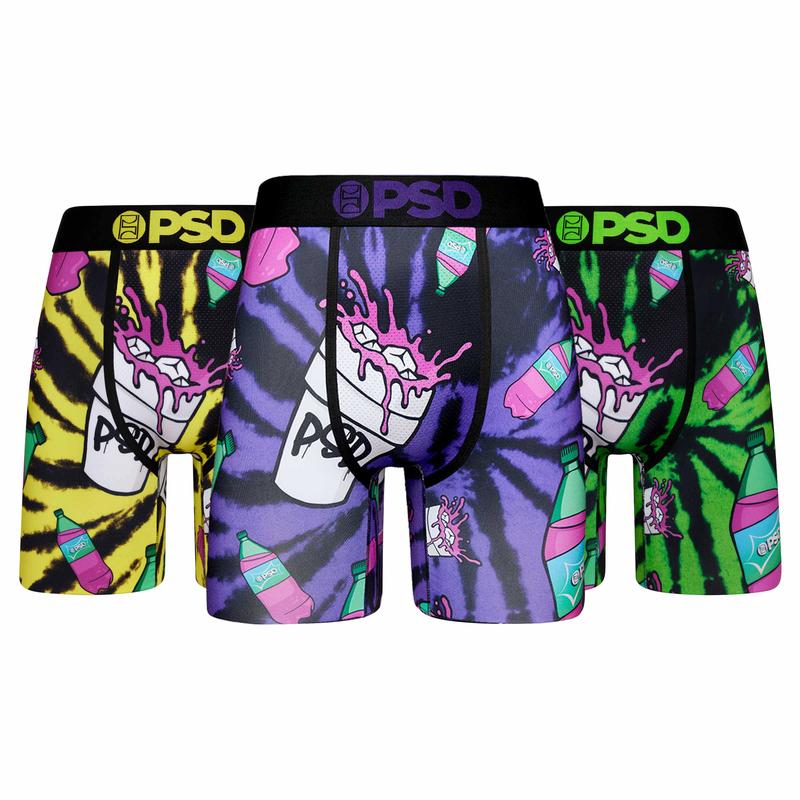 PSD Men's Big Gulp Boxer Brief 3 Pack - Standard Length 7 Inch Inseam, Soft and Breathable Cotton Blend Fabric