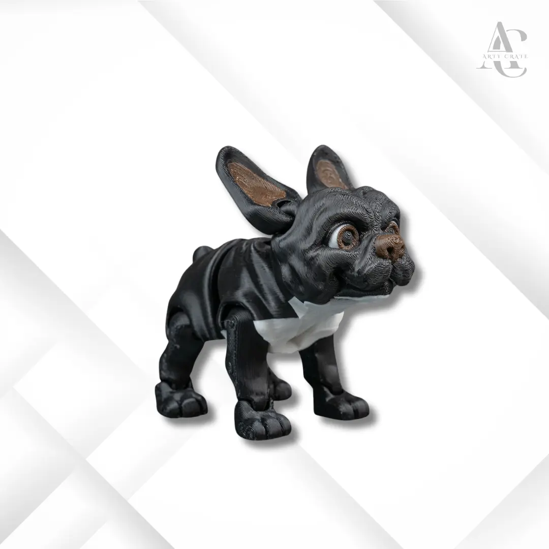 French Bulldog Figurine – 3D Printed Dog Keychain | Cute Desk Buddy | Frenchie Gift | Pocket Puppy Sculpture | Dog Lover Decor