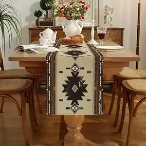 1 piece/5 pieces/7 pieces Bohemian style Southwest American Indigenous dining mat table flag set - suitable for rectangular tabletop decoration in kitchens, dining rooms, living rooms, family wedding banquets, gatherings, and party decorations