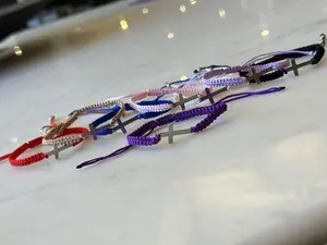 Handmade Cross Bracelets with Adjustable Size