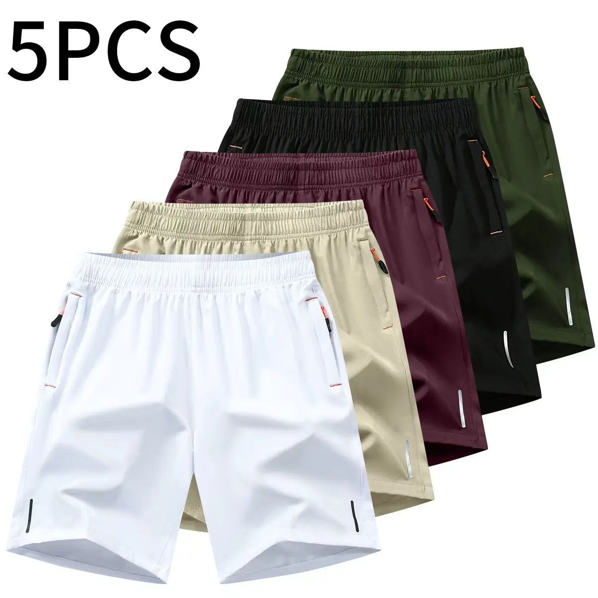 White + Khaki + Burgundy + Black + Army Green