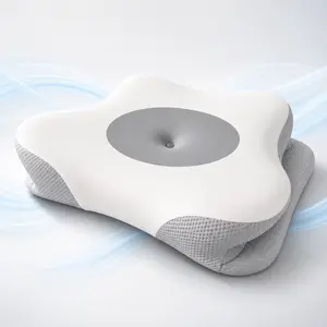 Ergonomic Cervical Pillow for Neck and Shoulder Support, Contour Memory Foam Bed Pillow for Side Back Sleepers, Dual Height Sleeping Pillow