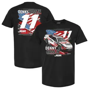 Denny Hamlin 11 American Flag Racing T-Shirt, NASCAR Sport Clips Tee for Patriotic Speed Fans and Bold Track Day Streetwear men  graphic  tees graphic  tee funny  tshirt