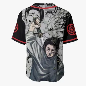 Yuta Okkotsu Anime Style Baseball Jersey, Yuta Okkotsu Graphic Print Baseball Jersey