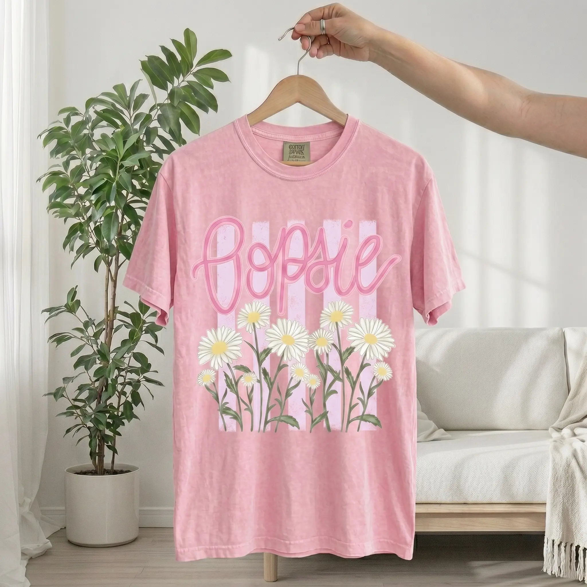 Comfort Colors Oopsie Daisy Preppy Shirt | Girly Floral Graphic Tee | Purple Summer Aesthetic Shirt | Trendy Cute Everyday Outfit