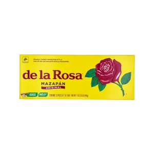 De la Rosa Mazapan, Marzipan De la Rosa, Mexican Original Peanut Candy, Regular Pack of 30 Snack Sweet Bonbon Candies Dulces Mexicanos Organic Flavor