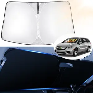 Canvcle Windshield Sun Shade for 2011-2026 Honda Odyssey LX EX EX-L Touring Elite Minivan 240T Reflective Fabric Blocks 99% UV Rays Window Sunshade Sun Visor Protector Foldable Keep Your Car Cooler