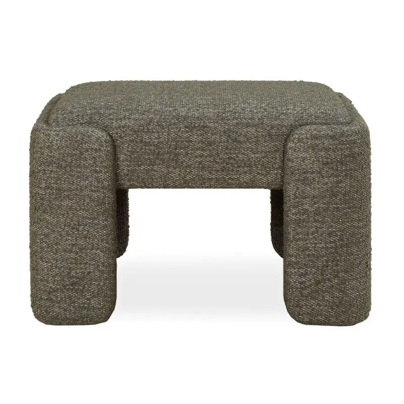 Uttermost Compact Angus Kale Green Boucle Small Indoor Bench, Stylish Stool for Home Living Spaces