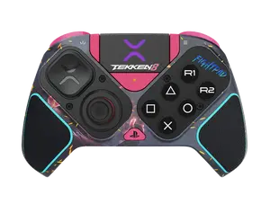 Victrix Pro BFG Wireless Controller TEKKEN 8 Rage Art for PlayStation and PC - standard right module, 6-button fight pad module, 4 interchangeable sticks, 3 different D-pads, and 4 gates Victrix Pro BFG Wireless Controller TEKKEN 8 Rage Art for PlayStation and PC - standard right module, 6-button fight pad module, 4 interchangeable sticks, 3 different D-pads, and 4 gates