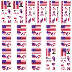 16 Sheets 12×6CM Temporary world cupFlag Tattoos, Face Transfer Stickers for 2026 Sports Events Football Games National Independence Day Party Celebrations