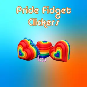 Pride Fidget Clicker with Colorful Keychain