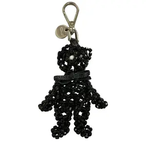 Pre-owned PRADA Resin / Acrylic Small Leather Goods Beads Bear Keyholder