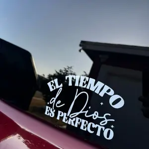 El Tiempo De Dios Es Perfecto Window Vinyl Decal Sticker Stylish Car Merch