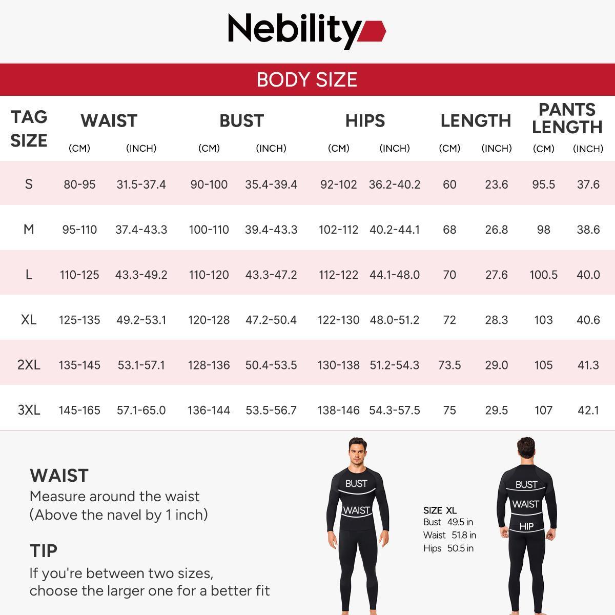 Nebility Men's Sports Outdoor Sweat Underwear Set Fitness Compression Quick-Drying Long-Sleeved Sports Set Base Layer Set