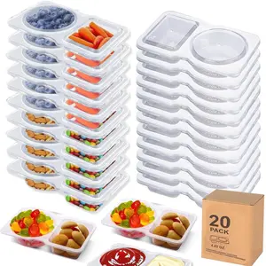 Disposable Leak-Proof Multi-Compartment Bento Box, Portable Kids Lunch Food Storage Container, Ideal for Family Gatherings and Camping
