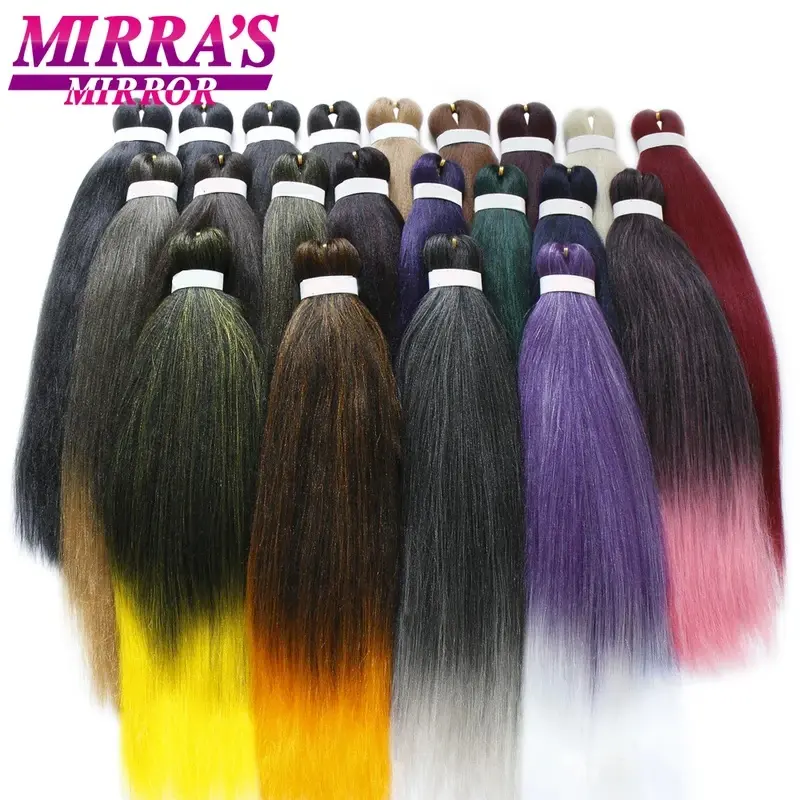 Mirra's Mirror Pre Stretched Braiding Hair 6/8 Pcs Jumbo Braids Synthetic Hair Extensions Easy to Braiding Crochet Twist Braids
