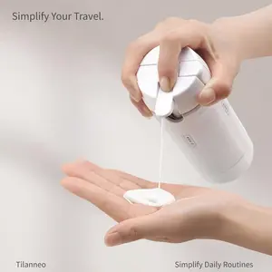 4 in 1 Travel Dispenser Bottle Leakproof Refillable Travel Bottles for Toiletries Portable Travel Size Containers for Shampoo Lotion Cosmetics Travel Essentials for Women Men (Green)