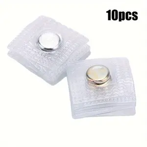 Invisible Magnetic Snap, 10pcs Magnetic Snap for Clothes & Bags, Sewing Accessories for Clothes & Bags, Transparent White Button, Minimalist Button Closure