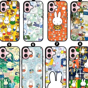 Miffy Minimalist Bunny Cute Phone Case for iPhone X, 11, 12, 13, 14, 15 & more – SS Galaxy S21 to S25 Ultra, Plus with Suction