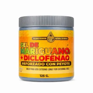 Gel de Marihuano + Diclofenaco Reforzado con Peyote 125g Fast-Absorbing External Use Topical Gel for Muscle & Joint Relief Alivio Premium Muscle & Back Relief