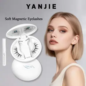 YANJIE Soft Magnetic Eyelashes | Highly Rated & Non-Irritating for Sensitive Eyes | Reusable, Lightweight & Comfortable for All-Day Wear | Super Easy to Apply for Beginners   lash  Kit DIY bunny Self-Adhesive Jelly-Coated