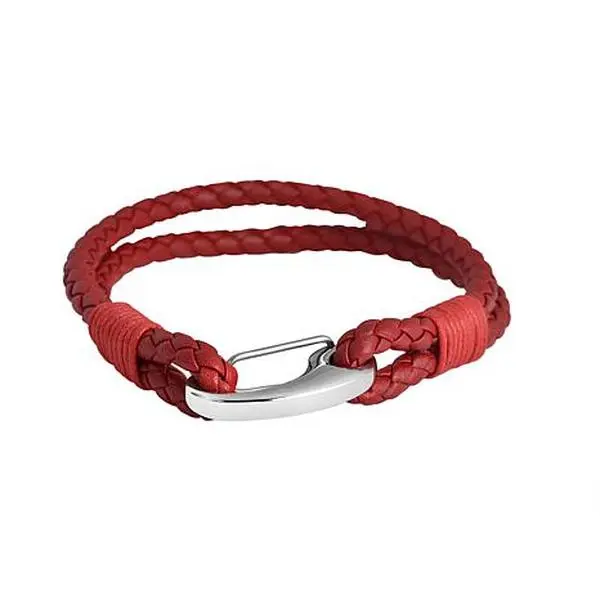 GOLD TIME INTERNATIONAL, INC Men's Braided Leather 2-Strand Bracelet GOLD TIME INTERNATIONAL, INC Men's Braided Leather 2-Strand Bracelet