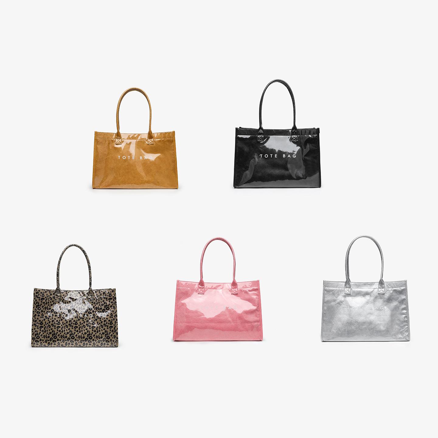 Leopard Print Jelly Tote Bag, Large Capacity Waterproof PVC Handbag – Solid Color Casual Shopping Bag for Everyday Use