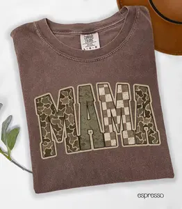 comfort colors camouflage mama t-shirt, gift for mom, hunting mom gift, mama shirt, camo shirt, gift for hunter, Mothers Day, camouflage mom