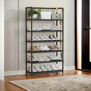 Durable Multi-Layer Storage Rack, Matte Metal Organizer for Bedroom & Closet, Space-Saving Home Decor, New Year Essential Furniture
