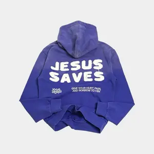 Cross-border export loose-fitting hooded sweatshirt with dropped shoulders