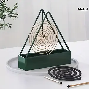 Hanging Spiral Mosquito Coil Holder with Ash Tray, Metal Hanging Hook Mosquito Repellent Stand, Black Spiral Design Fits All Standard Mosquito Coils, Mess-Free Ash Catcher for Indoor Home, Bedroom, Patio & Outdoor Use – Keep Your Space Clean & Bug-Free
