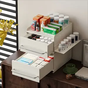 1 piece stackable metal storage box - with magnetic partition and drawer tray, can be externally attached and hung, suitable for kitchen countertop, tea bag capsule cup storage, waterproof and rust proof