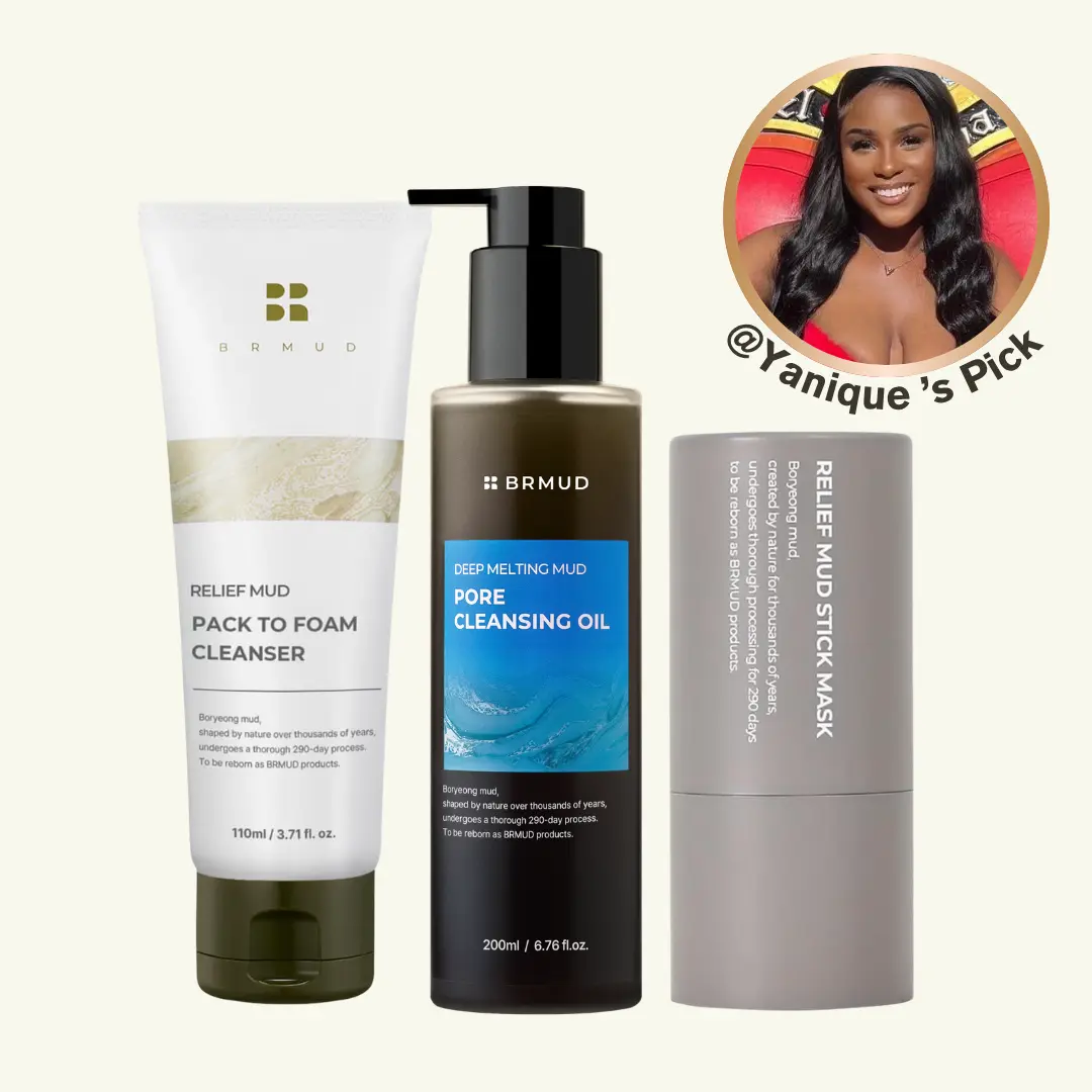 [Official Shop] BRMUD @Yaniques Pore Cleanse Essential Face Care Kit - Gentle Daily Cleansing Oil + Foam Cleanser + Stick Mask, Makeup Remover, Sunscreen, Essential Kit, All Skin Types