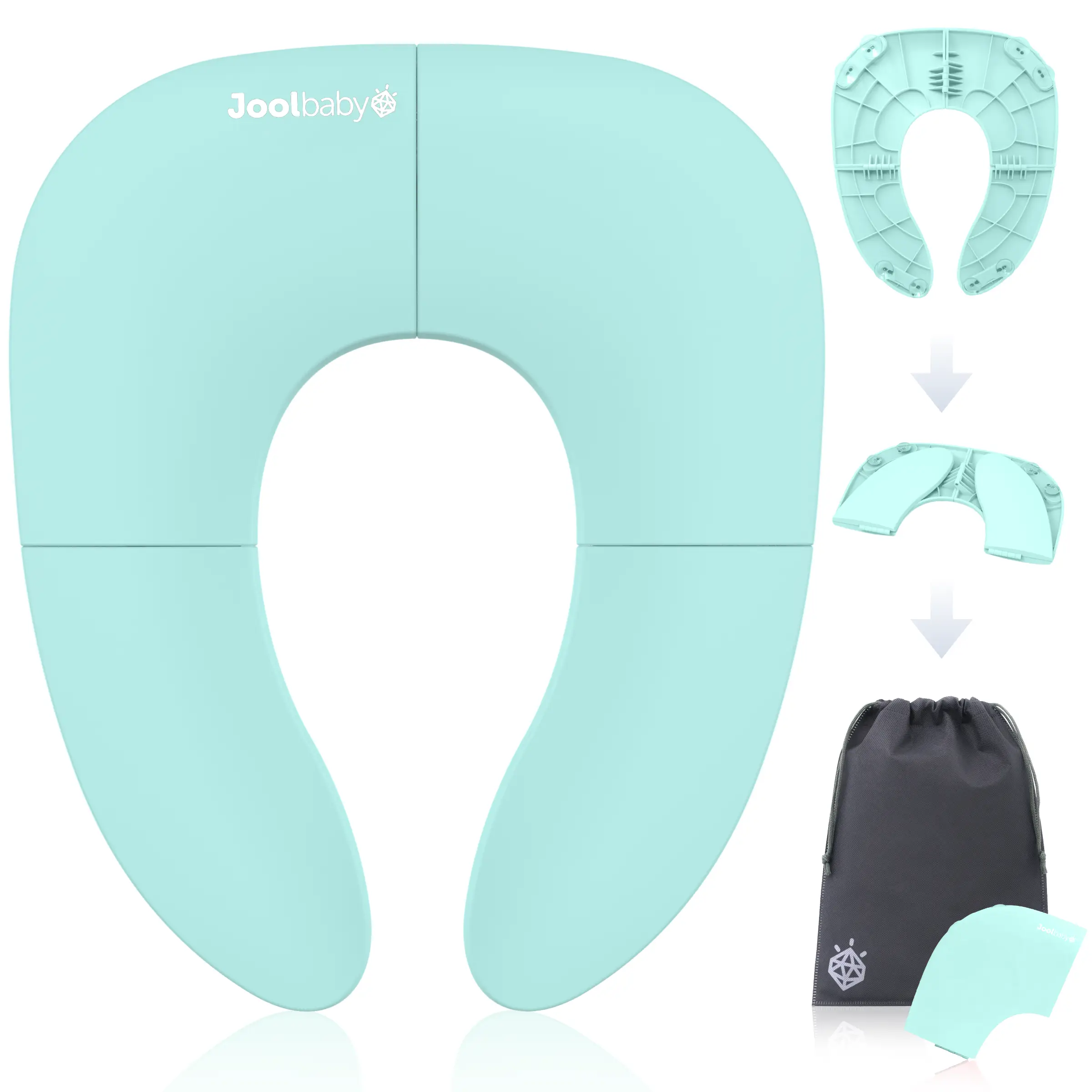 Jool Baby Folding Travel Potty Training Seat for Toddlers - Compact and Lightweight - Included Travel Bag - Easy to Clean - Satisfaction Guarantee