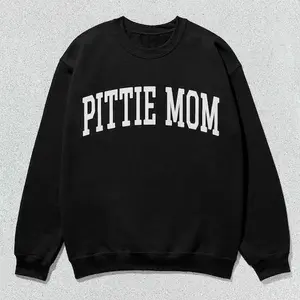 Pittie Mom Sweatshirt Collegiate Crewneck Sweater Unisex