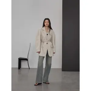 “Dark Side of the Moon” Wide-Shoulder Lightweight Aurora Leather Jacket