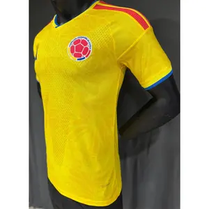 Colombia Yellow Soccer Jersey – Player Version Short Sleeve