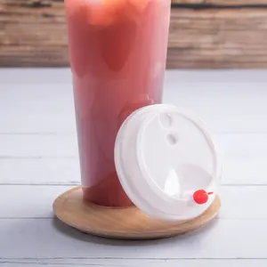 [1,000 ct] Plastic Dome Sip Lids | 90 mm | For 16/24 oz Tall Premium PP Cups | White