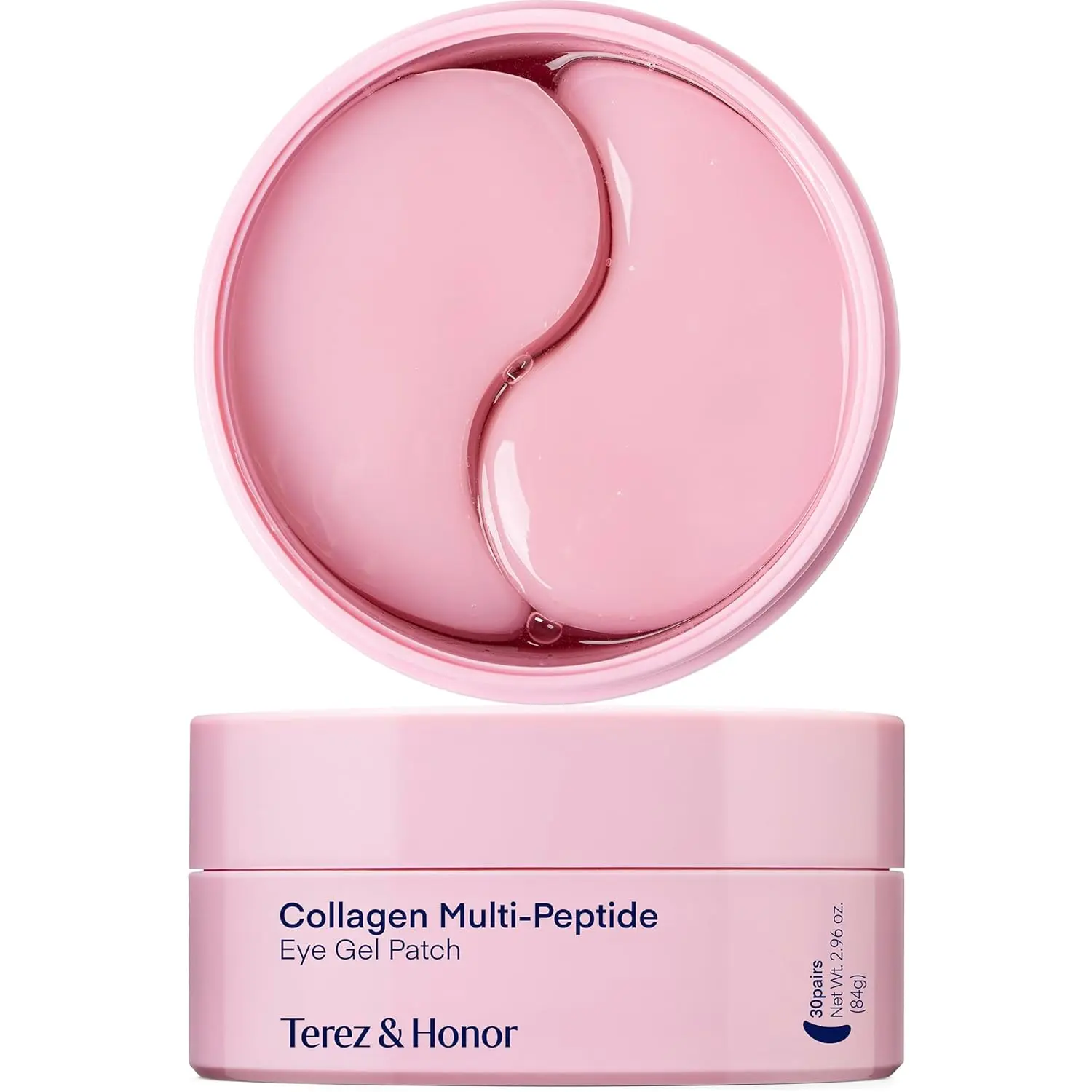 TEREZ & HONOR Collagen Multi-Peptide Eye Gel Patch - 30 Pairs for Puffy Eyes Dark Circles Wrinkles Fine Lines Hydrating Firming Korean Skincare Gift