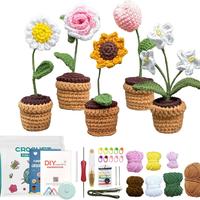 5 Flower Pot Crochet Kit