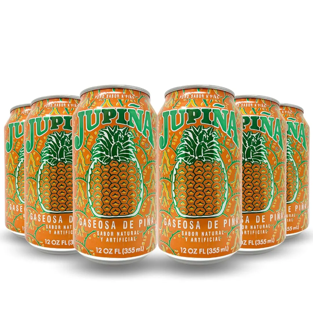 Jupiña Pineapple Drink Six Pack 12 Oz Cans Beverage Pinya