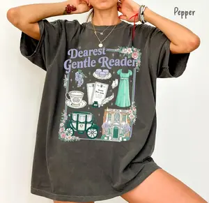 Comfort Colors Regency Gossip Society T-Shirt, Vintage Regency Era Letter Writer Tee, Gift for Her